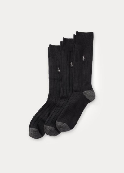 Men's Polo Ralph Lauren Rib-Knit 3-Pack Socks | 491750WGJ